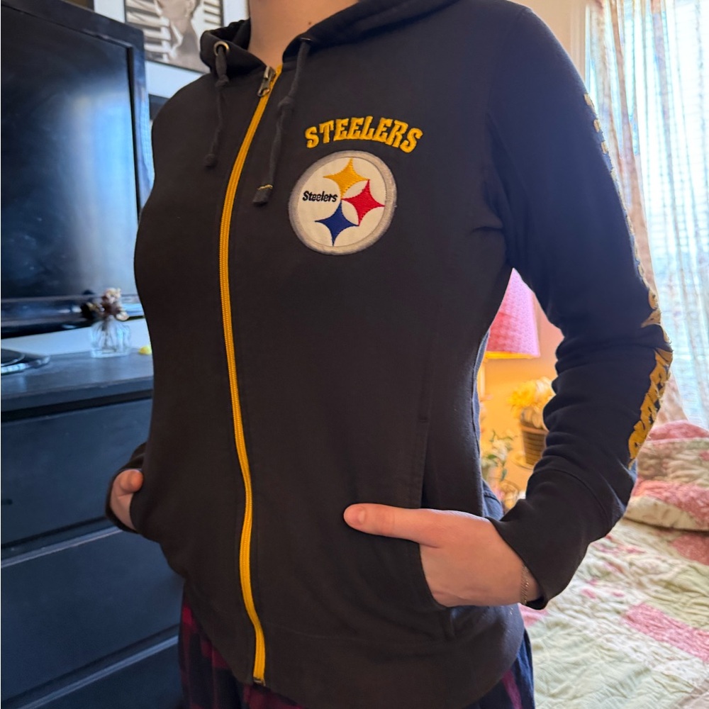 NFL Womens Vintage Pittsburgh Steelers Zip Up S